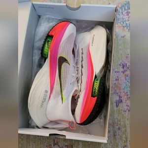 Preowned Nike Air Zoom Alphafly Next % White/Pink/Black